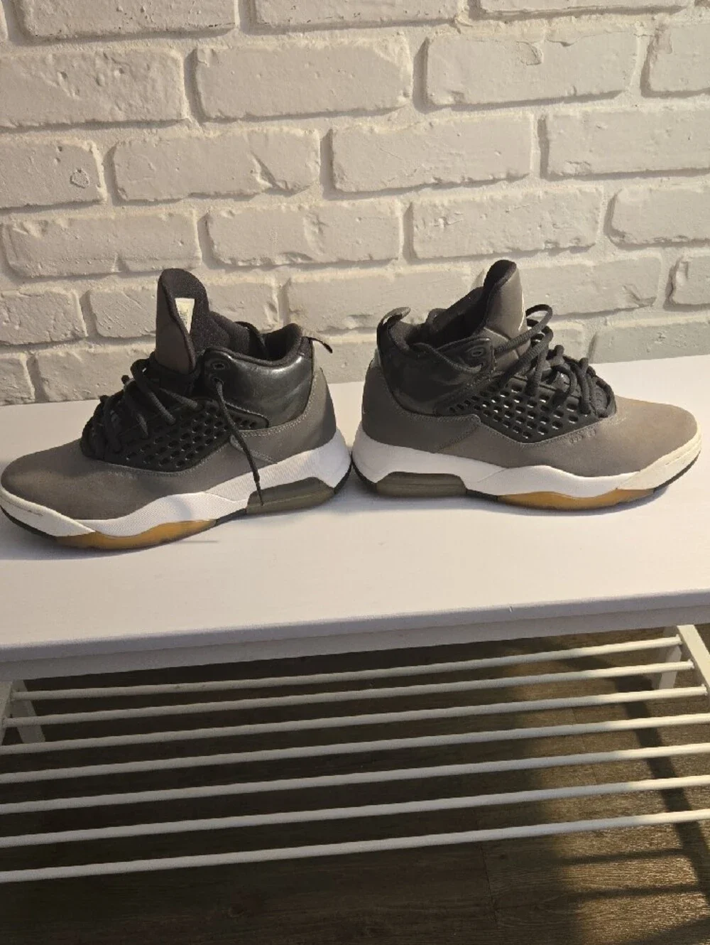 Jordan Gray Mid-Top Basketball Sneakers
